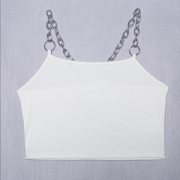 ★ Two Chains Ribbed Crop Tank ★ - Picture 4 of 5
